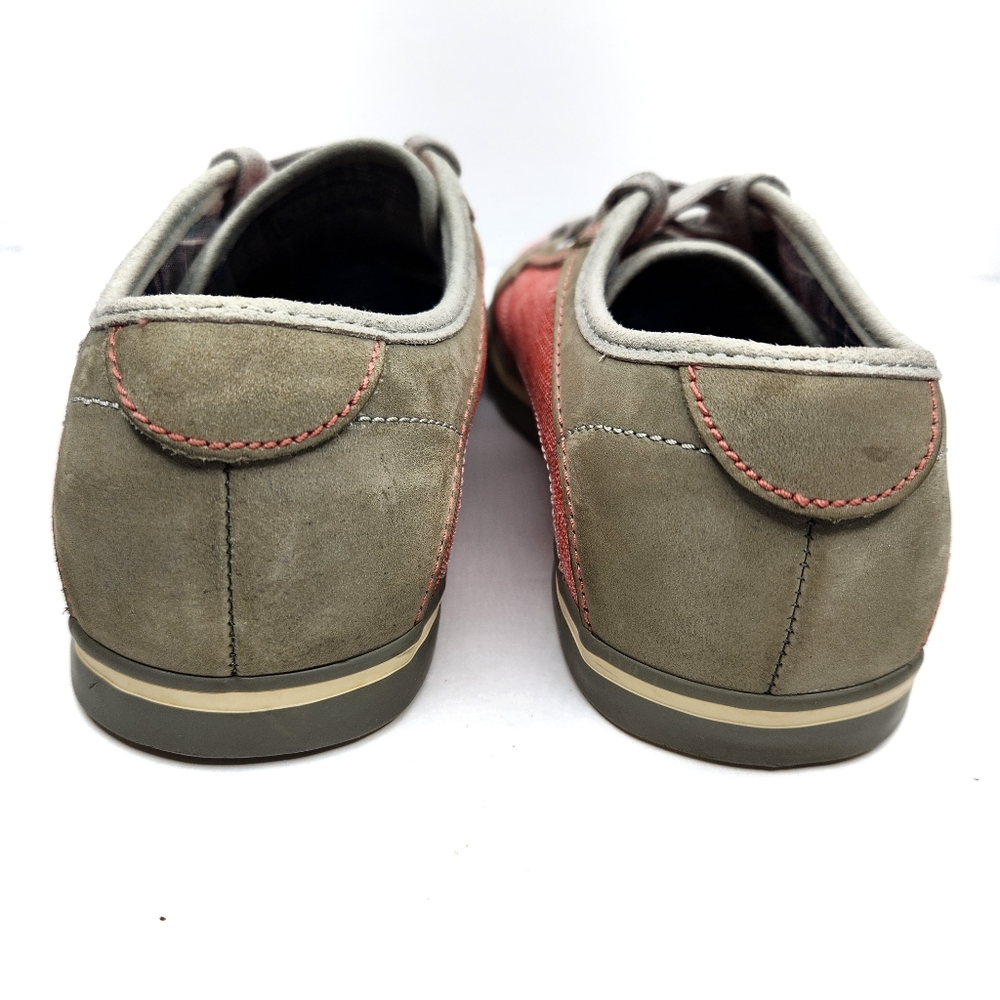 Keen Arcata Low Lace up Canvas Suede Pink Red Sneaker 5 - Picture 4 of 8